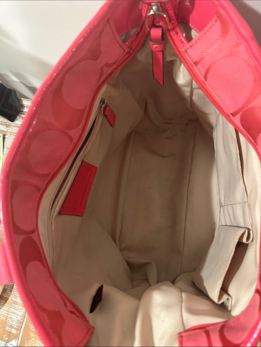 Coach pink Kyra Daisy signature tote - Picture 5 of 8